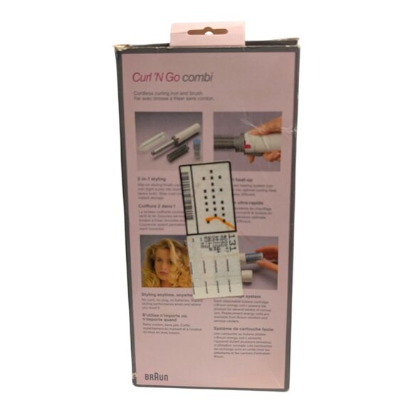 Braun Curl N Go Cordless Curling Iron 3/4" 4507 Tested w/Box Off Grid Camping - Picture 6 of 7